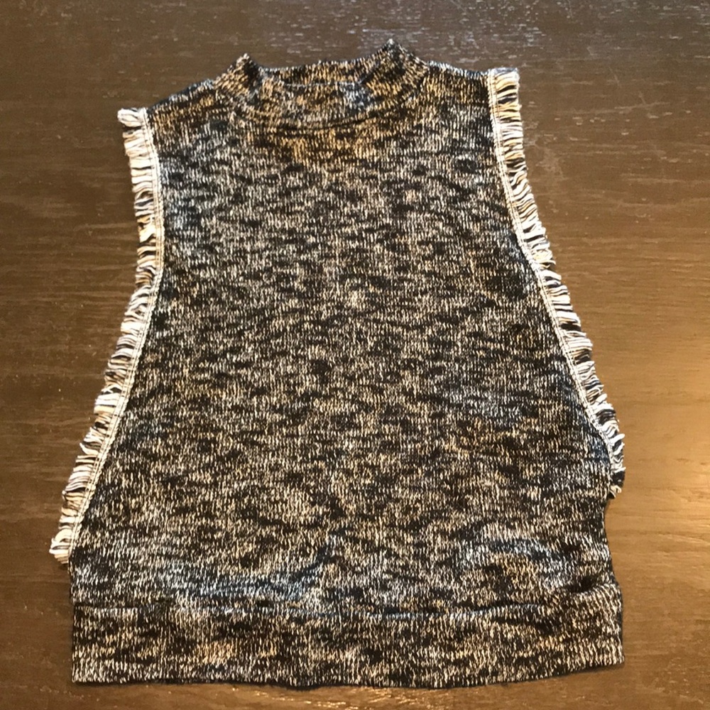 Sleeveless Open Side Knit Tank